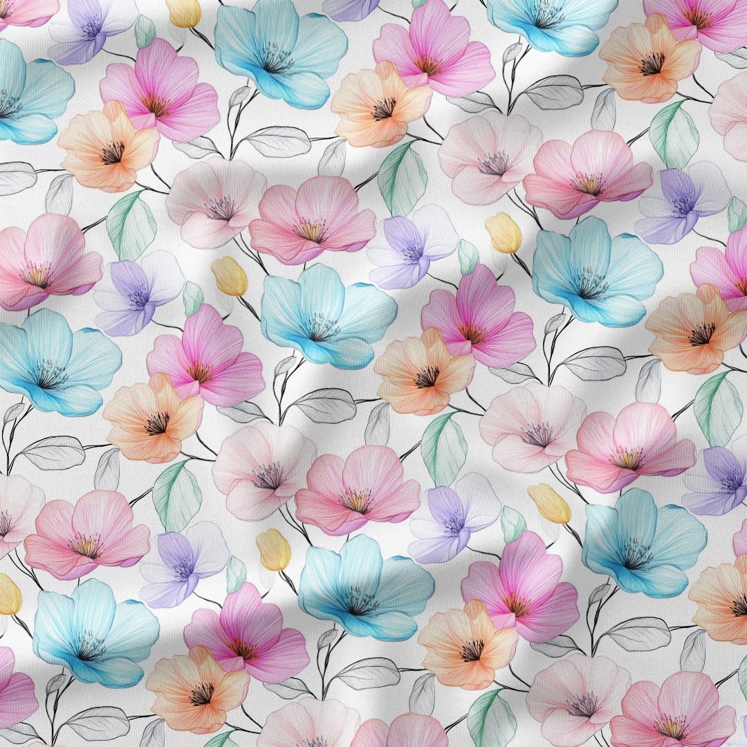 Delicate Flowers Fabric