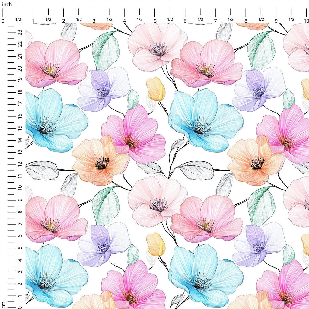 Delicate Flowers Fabric