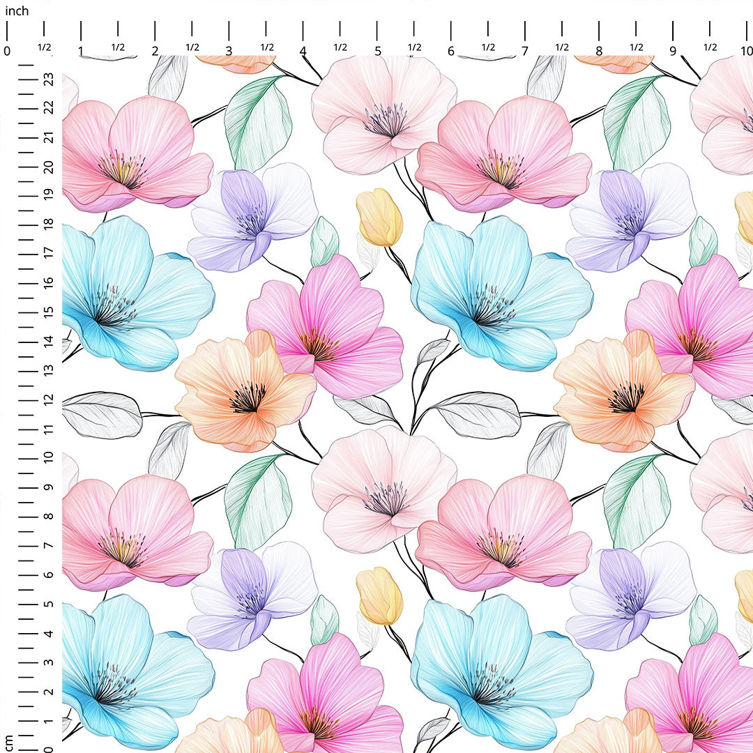 Delicate Flowers Fabric