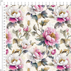 Elegant Peonies Fabric
