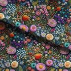 Embroidered Enchanted Garden Fabric