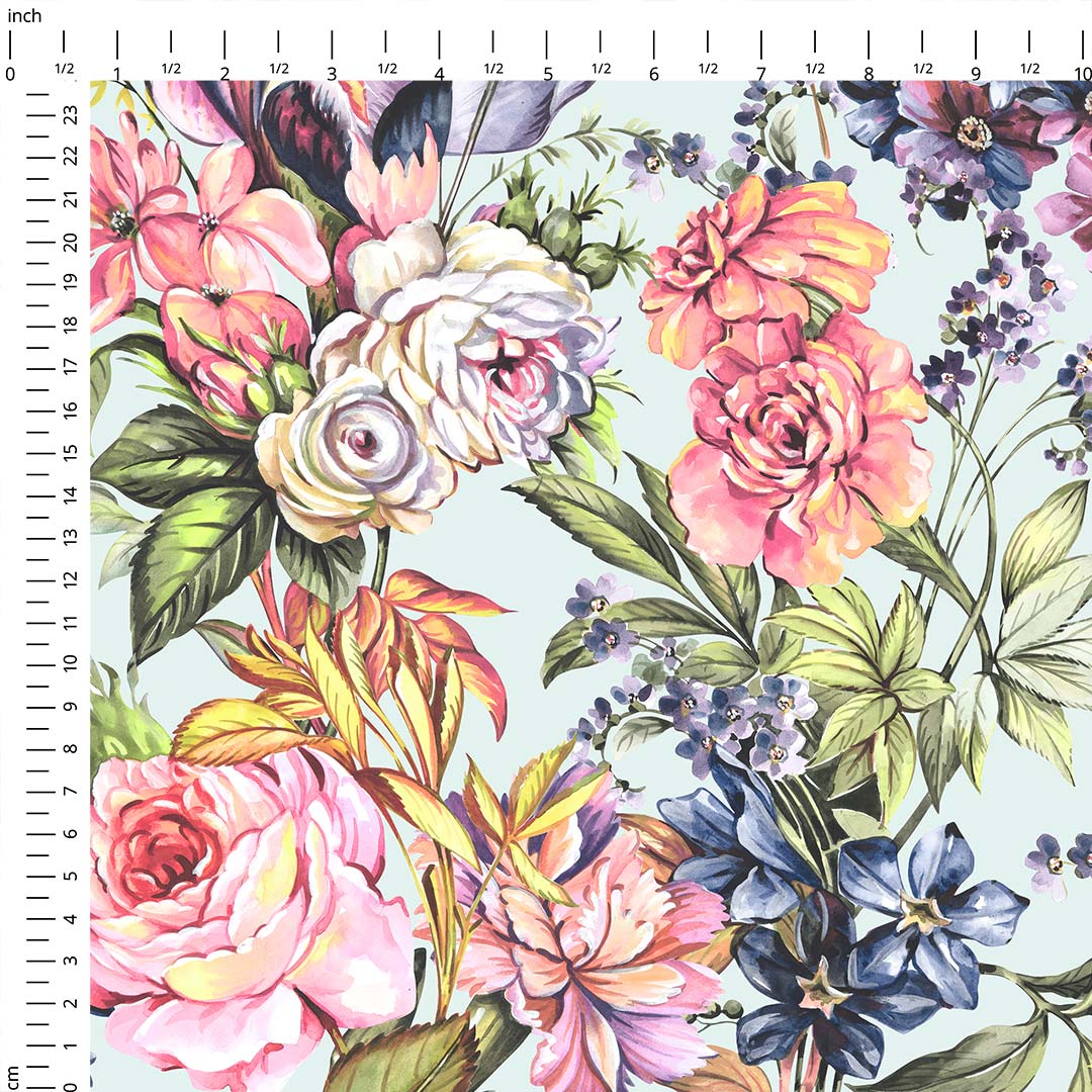 English Garden Mint Fabric