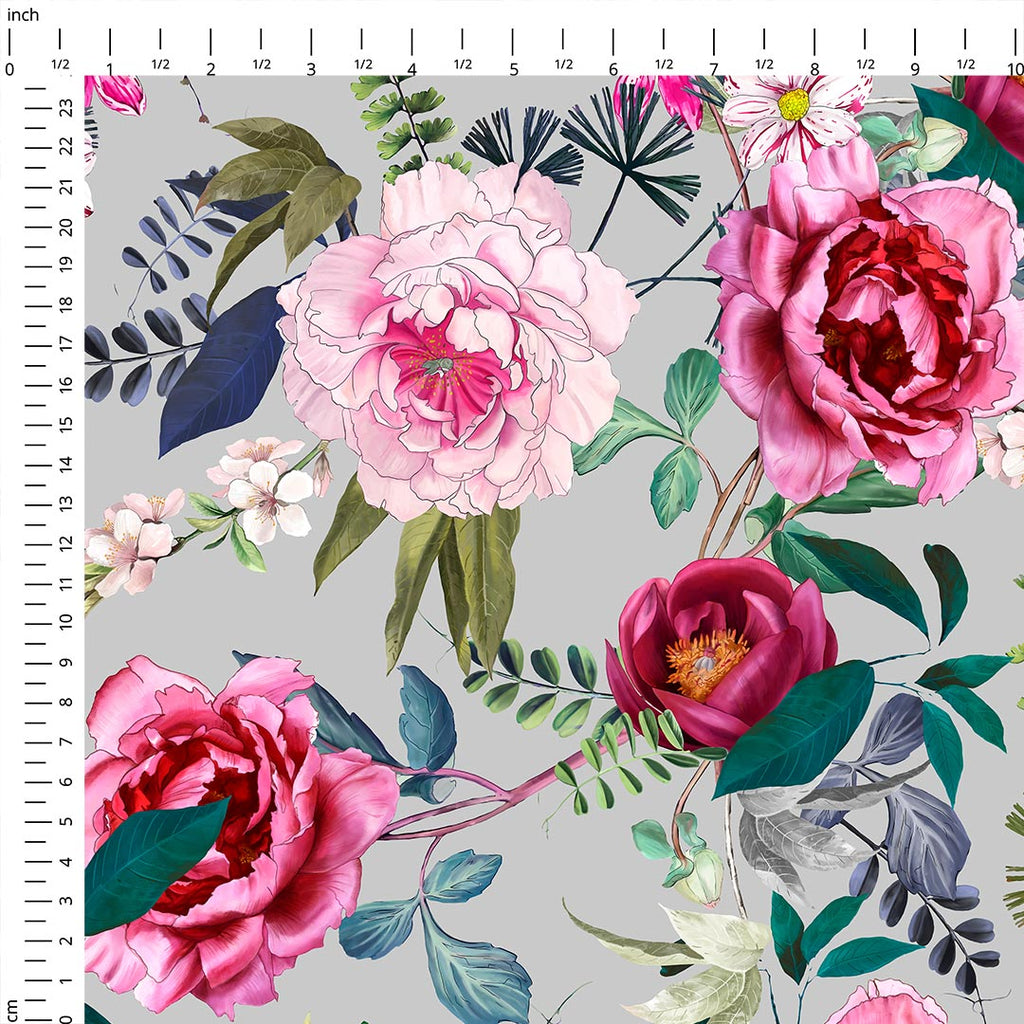 Flores Grey Fabric