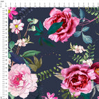 Flores Navy Fabric