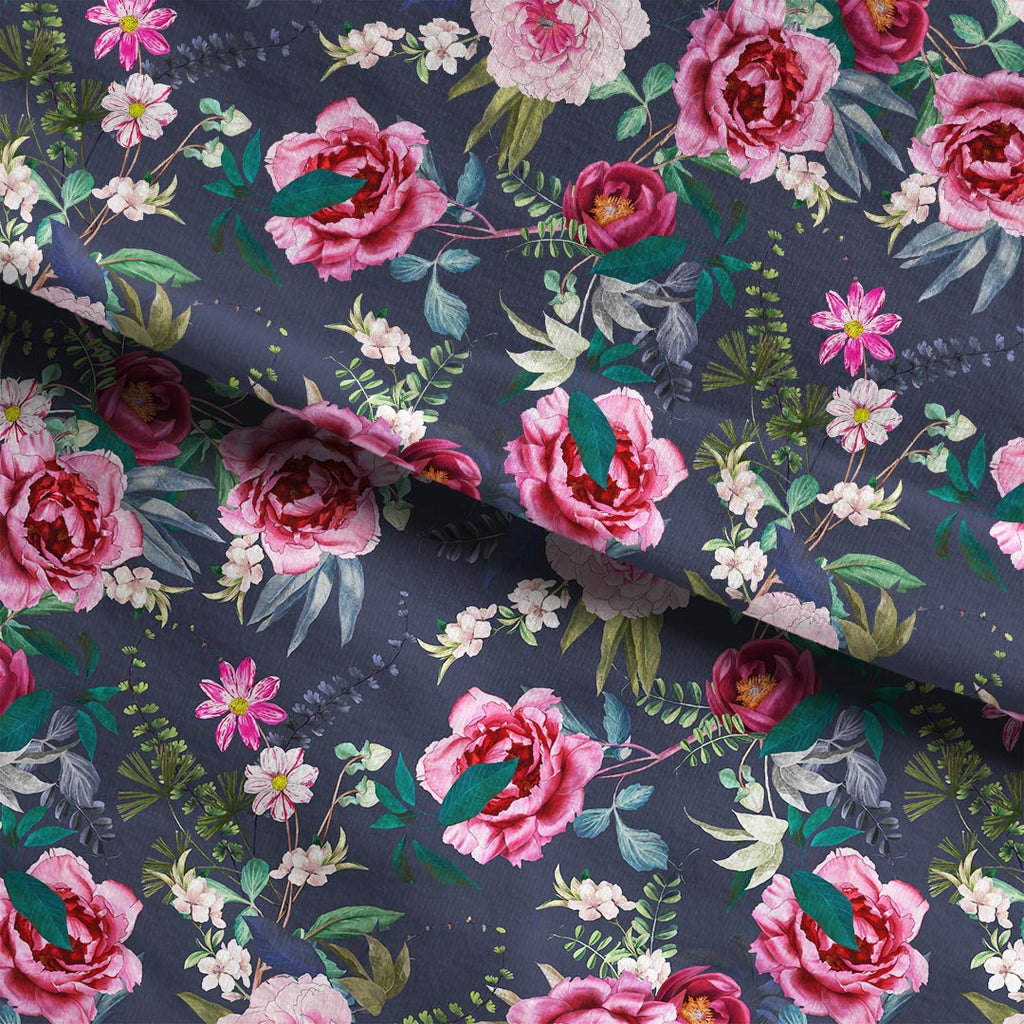 Flores Navy Fabric