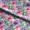Glitter Flowers on White Fabric