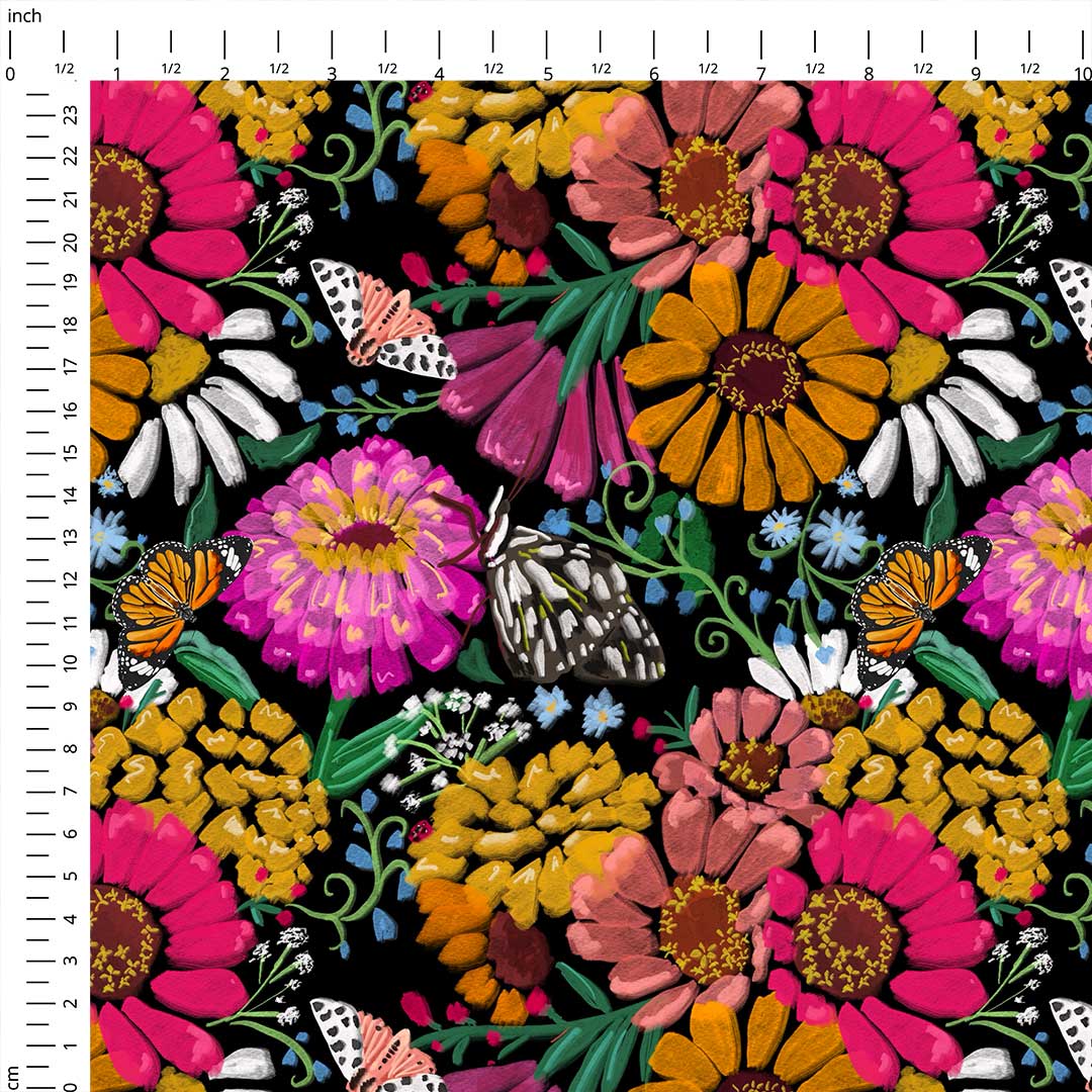 Zinnia Garden Fabric