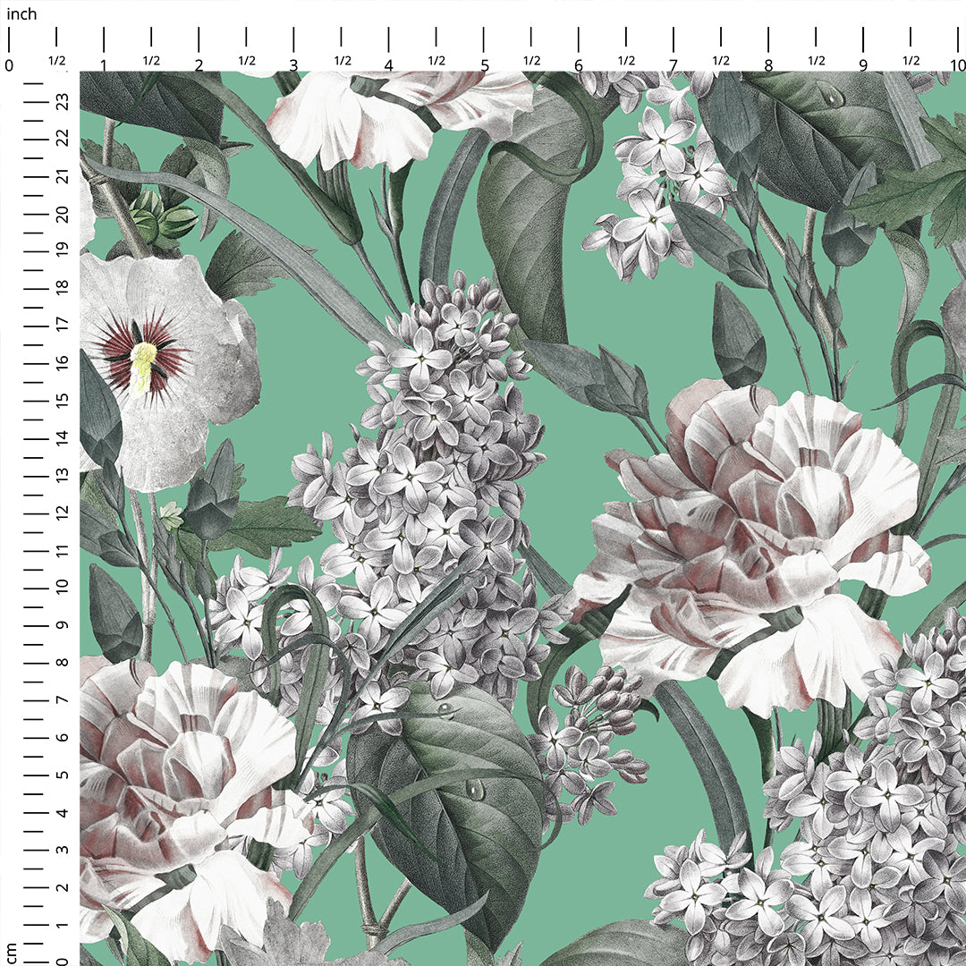 Garden in Green Fabric