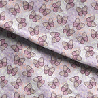 Butterflies on Lilac Fabric