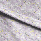Daisies on Lilac Fabric