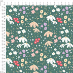 Ditsy Floral Green Fabric