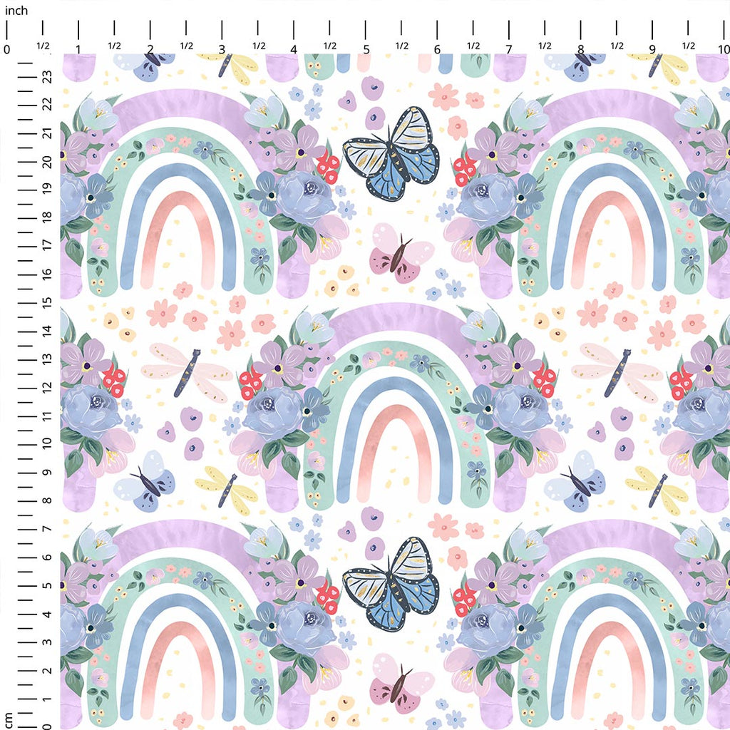 Floral Rainbows Fabric