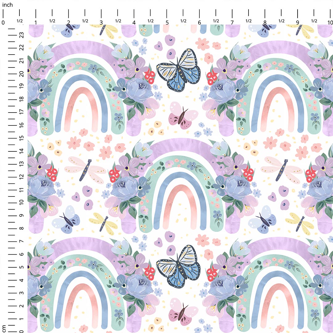 Floral Rainbows Fabric