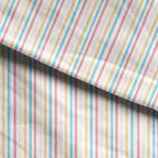 Rainbows and Flowers Stripes Fabric