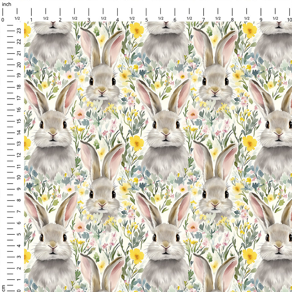 Spring Meadow Bunny Fabric