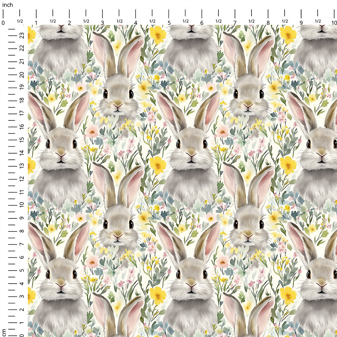 Spring Meadow Bunny Fabric