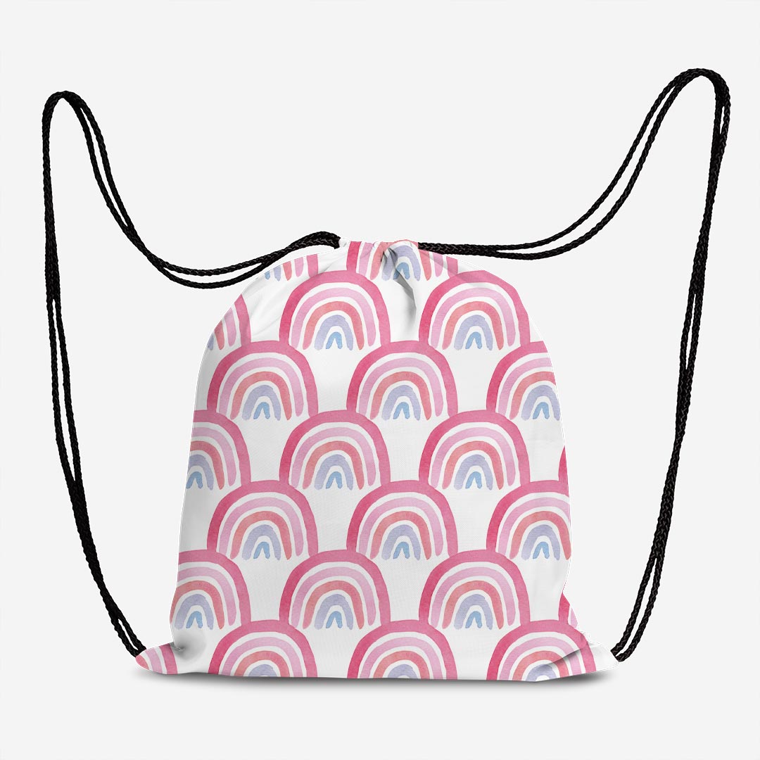 Pink Rainbows Fabric