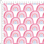 Pink Rainbows Fabric