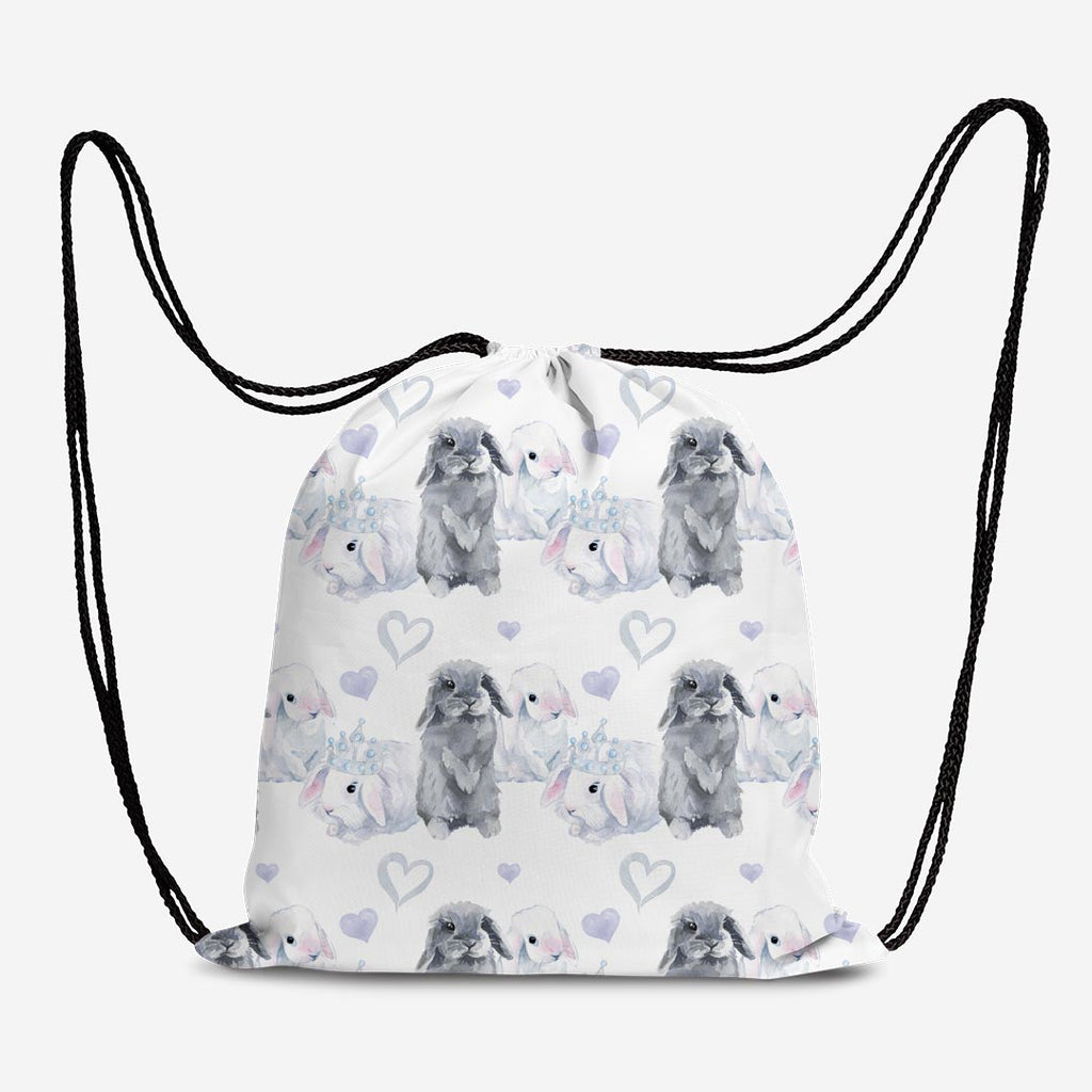 Watercolour Bunnies Blue Fabric