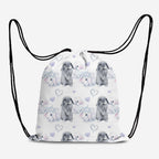 Watercolour Bunnies Blue Fabric