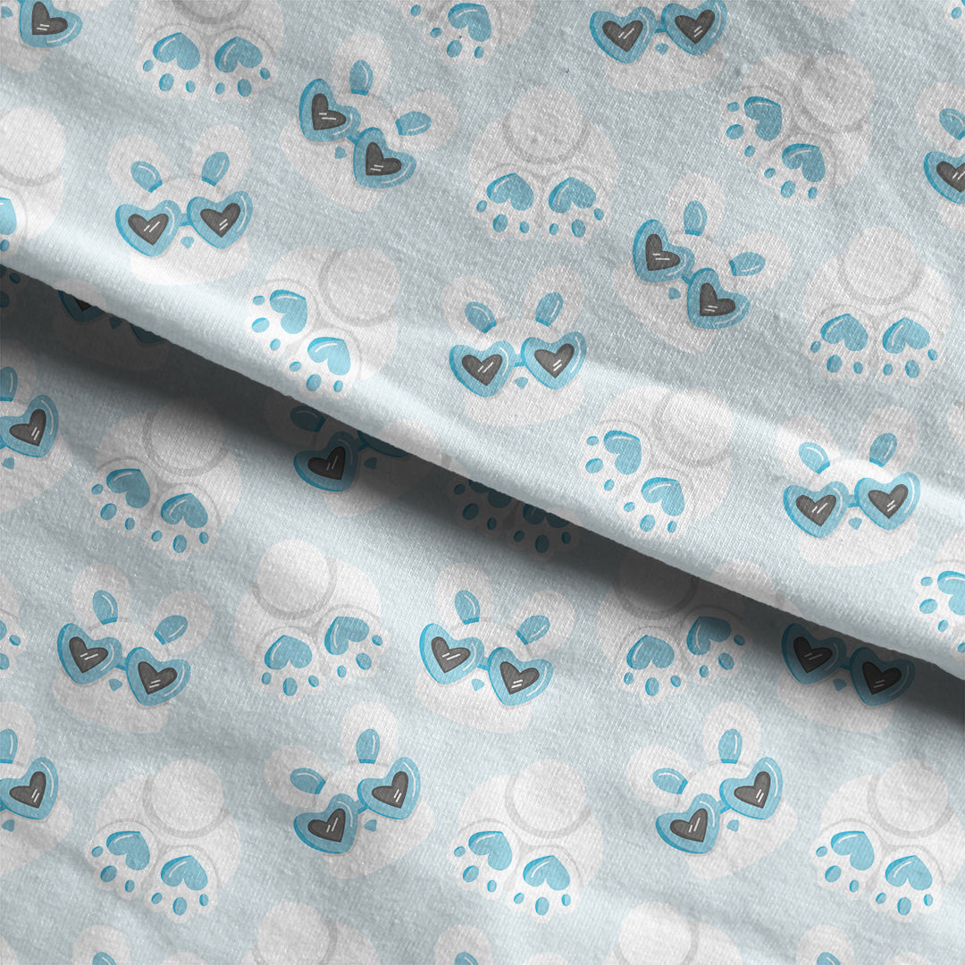 Bunny Love Blue Fabric
