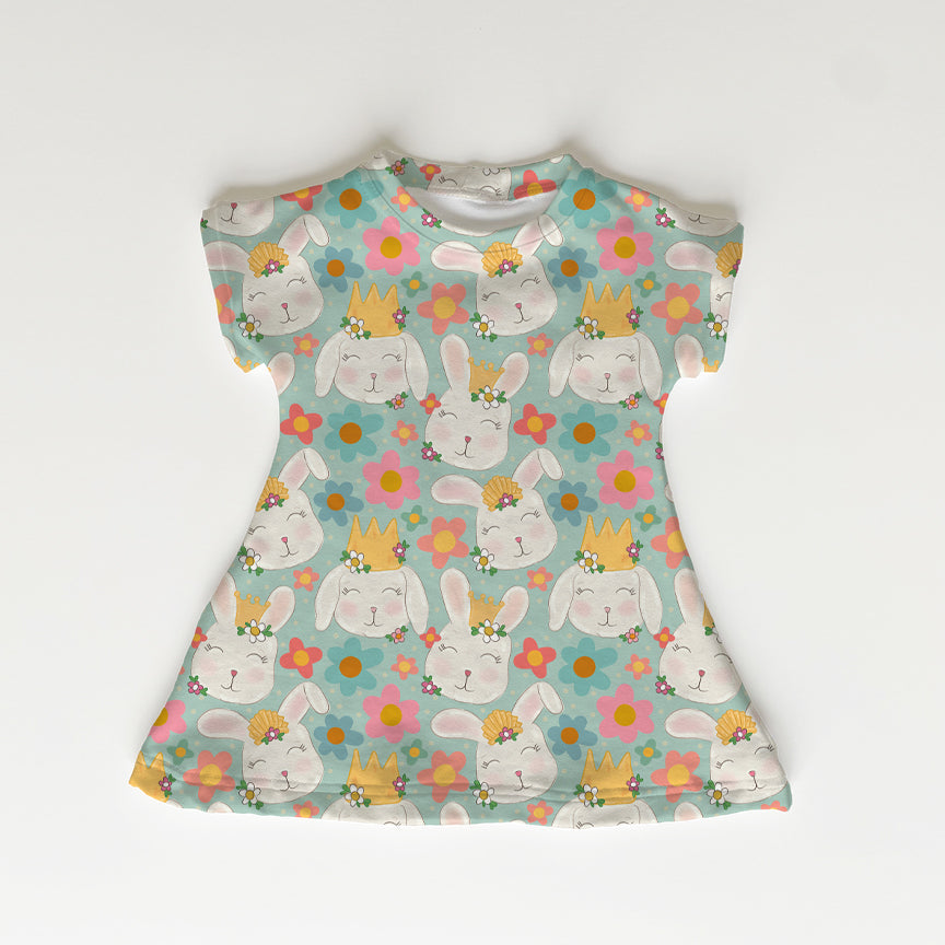 Cute Bunnies Floral Fabric