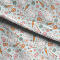 Boho Easter Bunny Blue Fabric