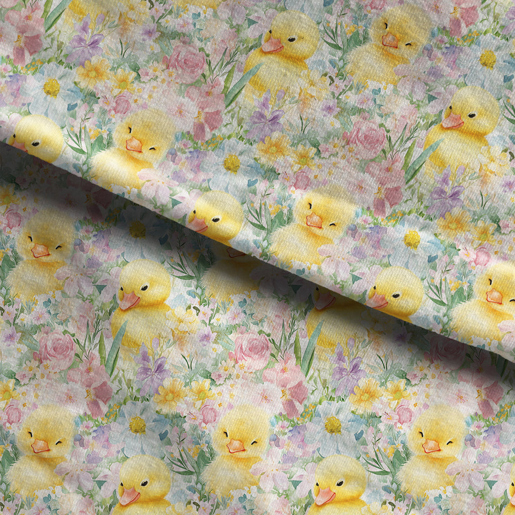 Floral Ducklings Fabric