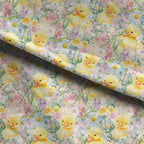 Floral Ducklings Fabric