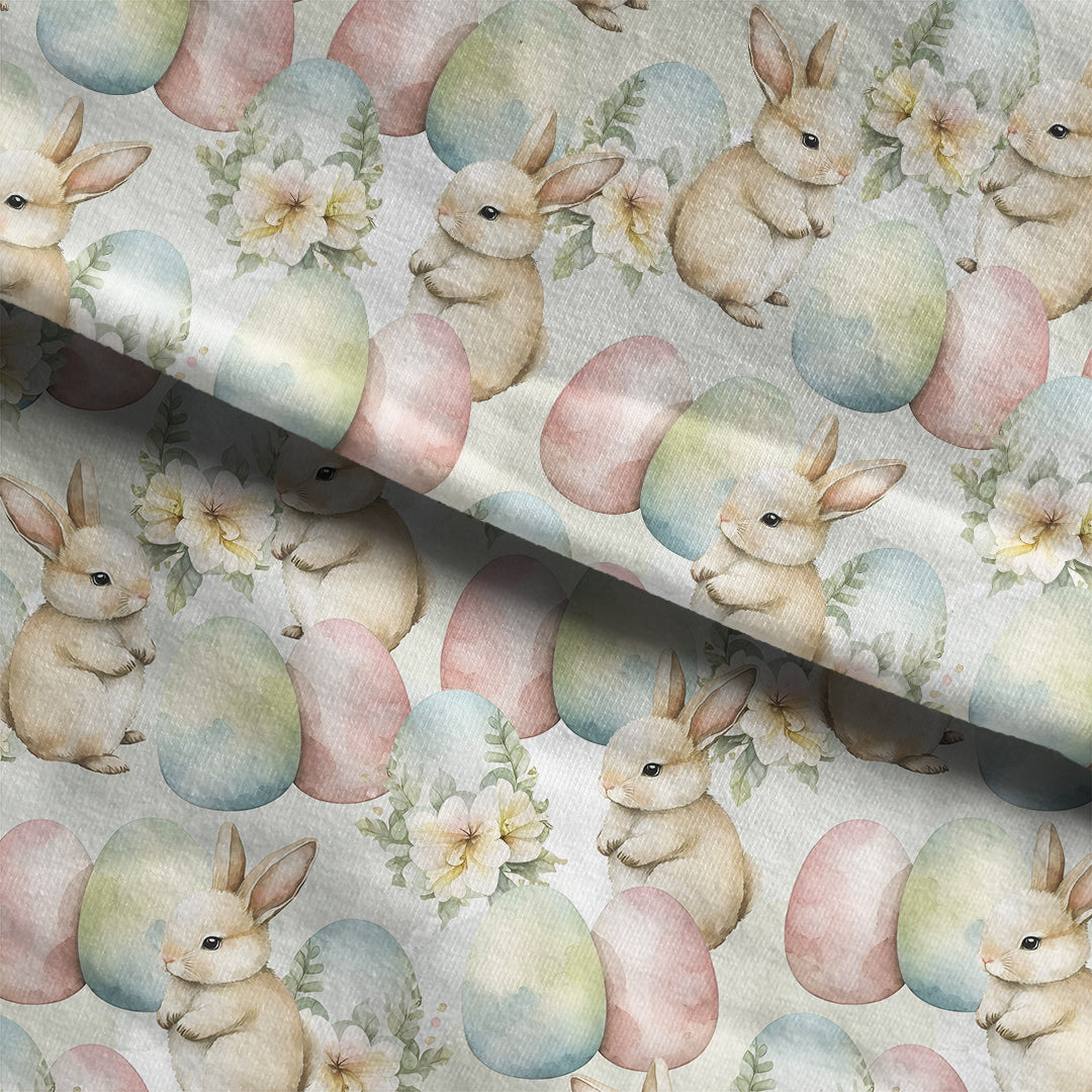 Watercolour Easter Bunnies Fabric
