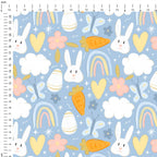 Blue Easter Fabric