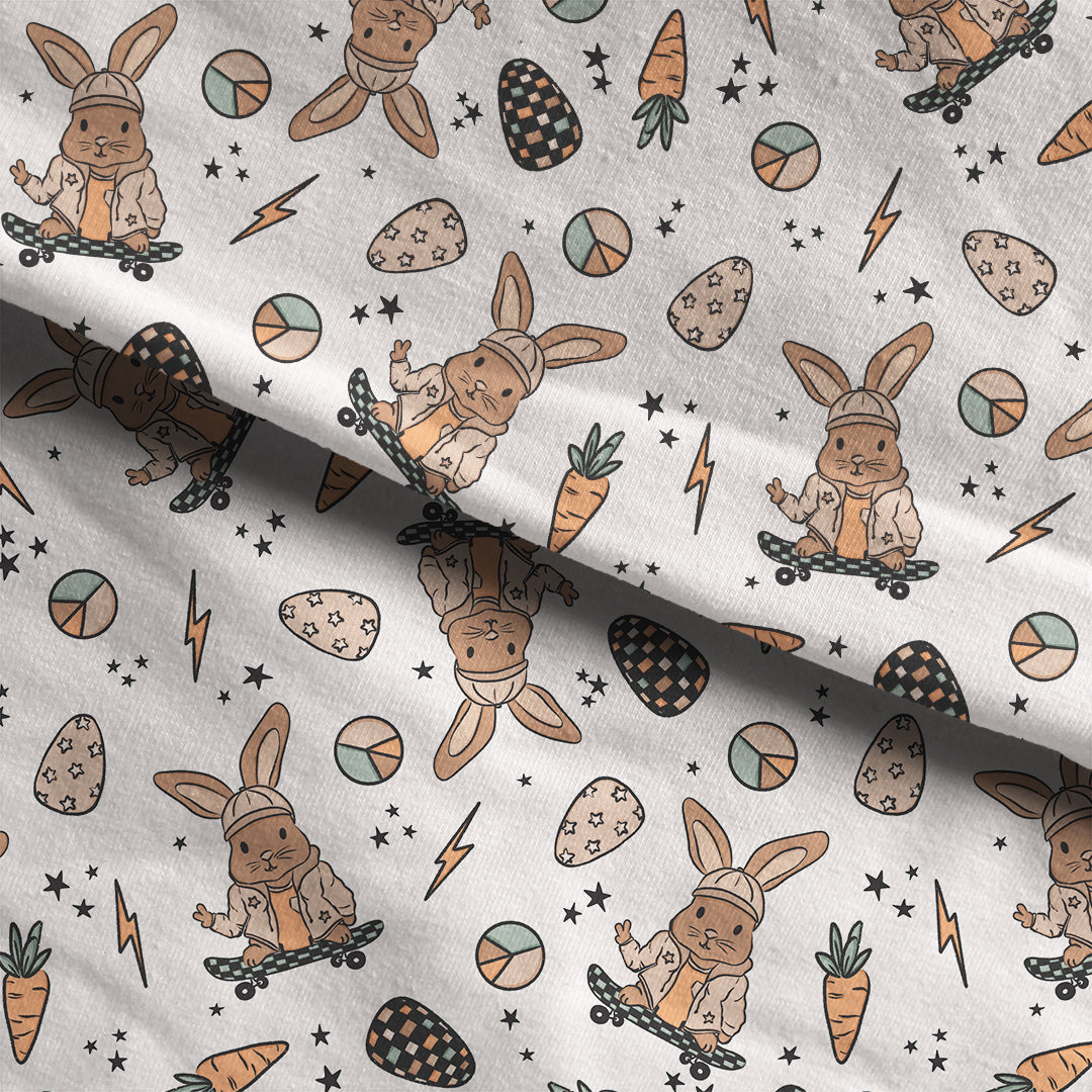 Skating Bunnies Fabric