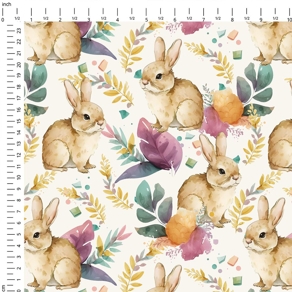 Watercolour Bunnies Fabric