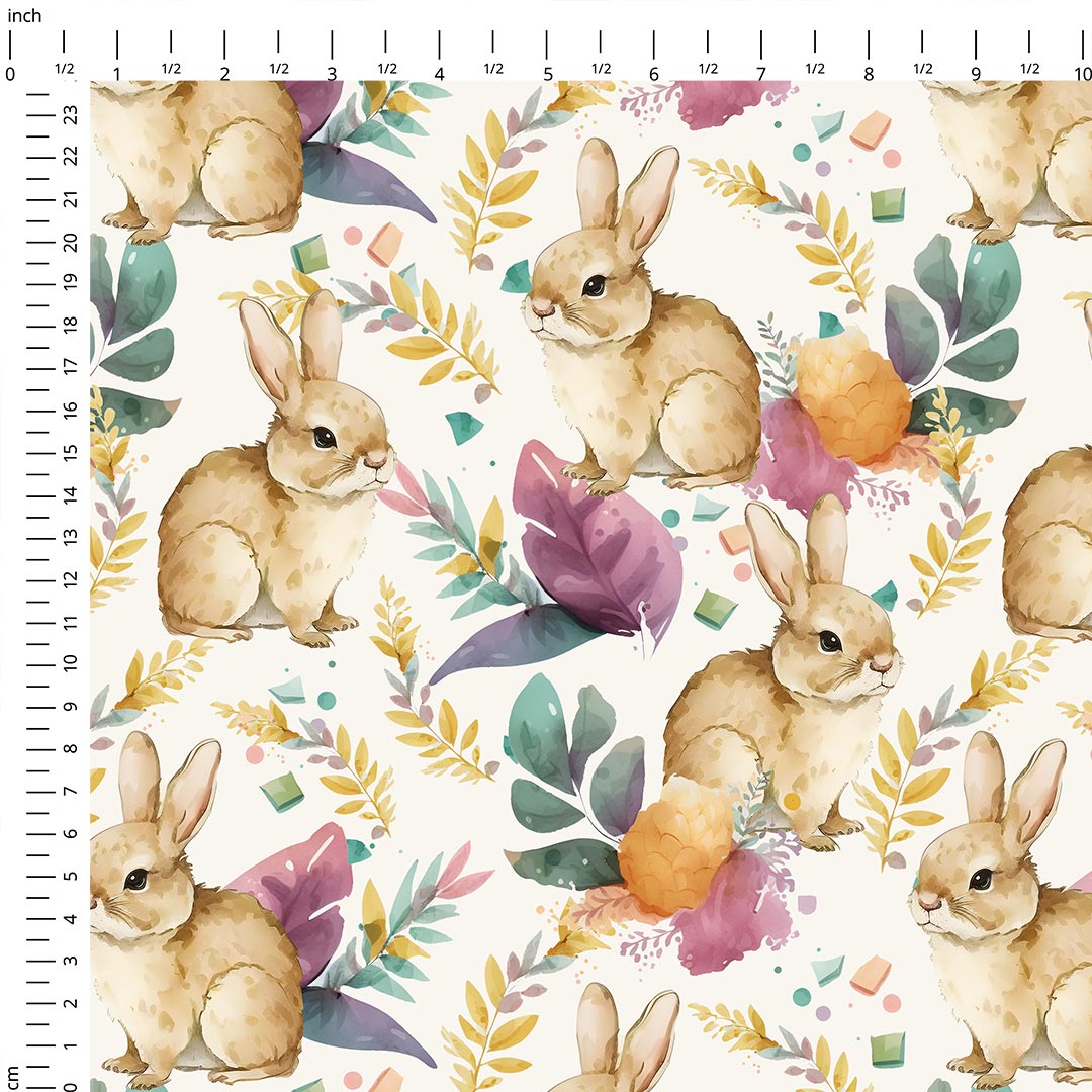 Watercolour Bunnies Fabric