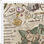 Middle Earth Recipes Fabric