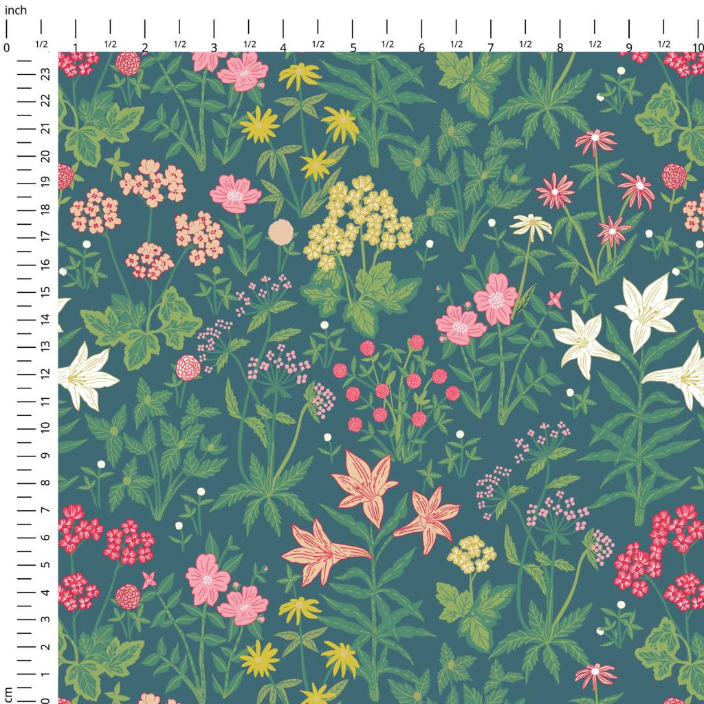 Wildflower Meadow Navy Fabric
