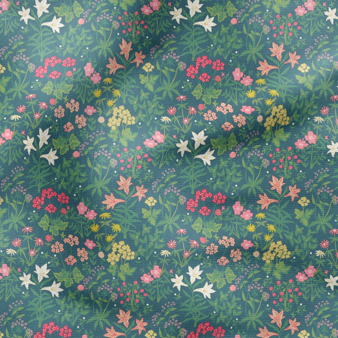 Wildflower Meadow Navy Fabric