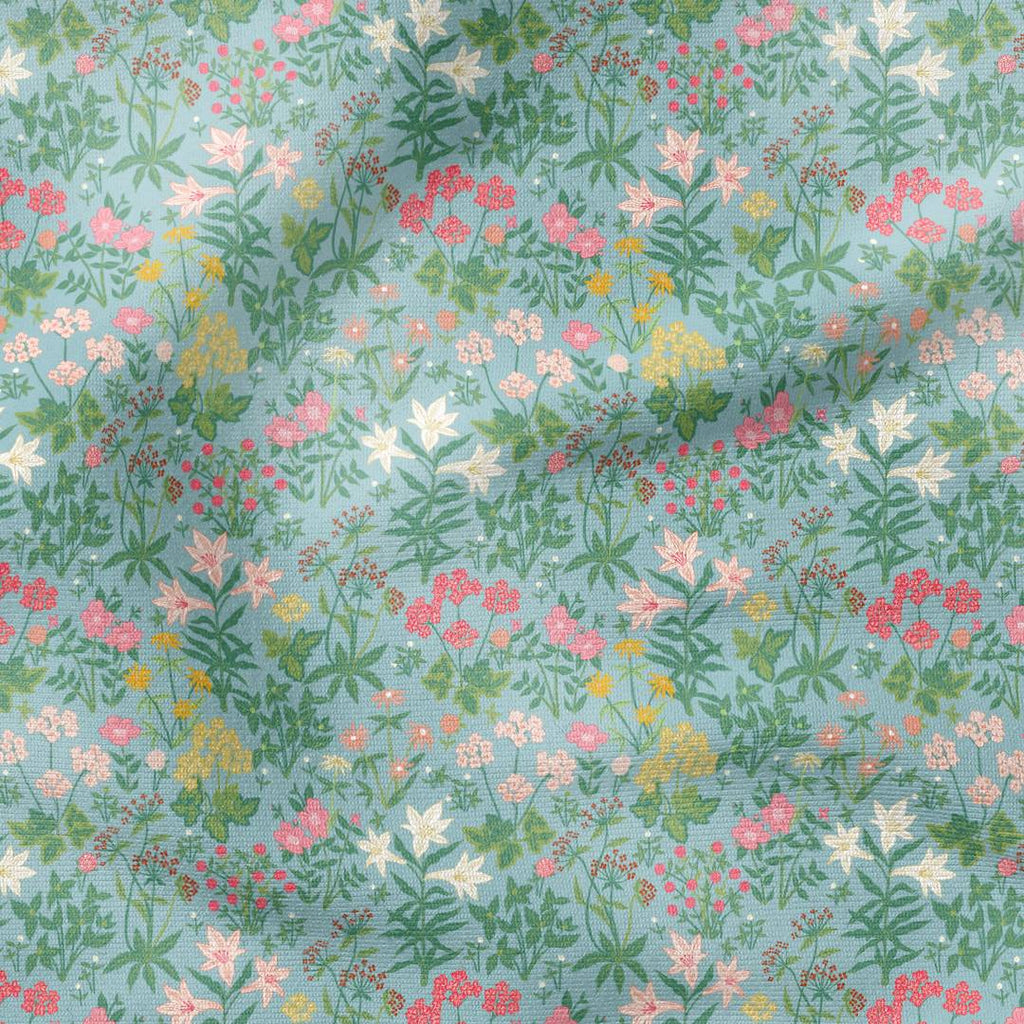 Wildflower Meadow Blue Fabric