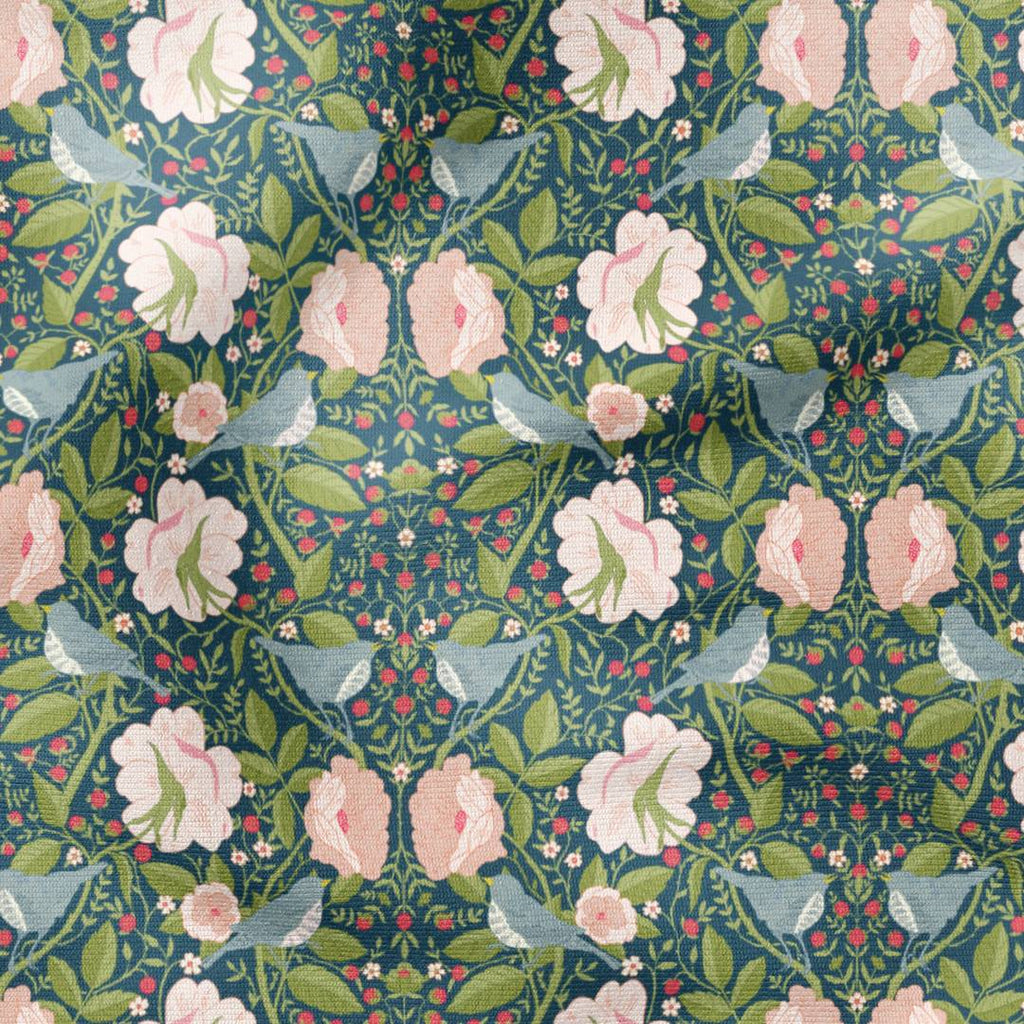 Strawberry Thief Navy Fabric