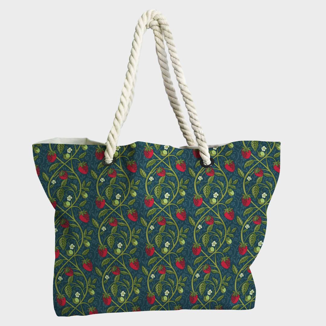 Strawberry Vine Navy Fabric