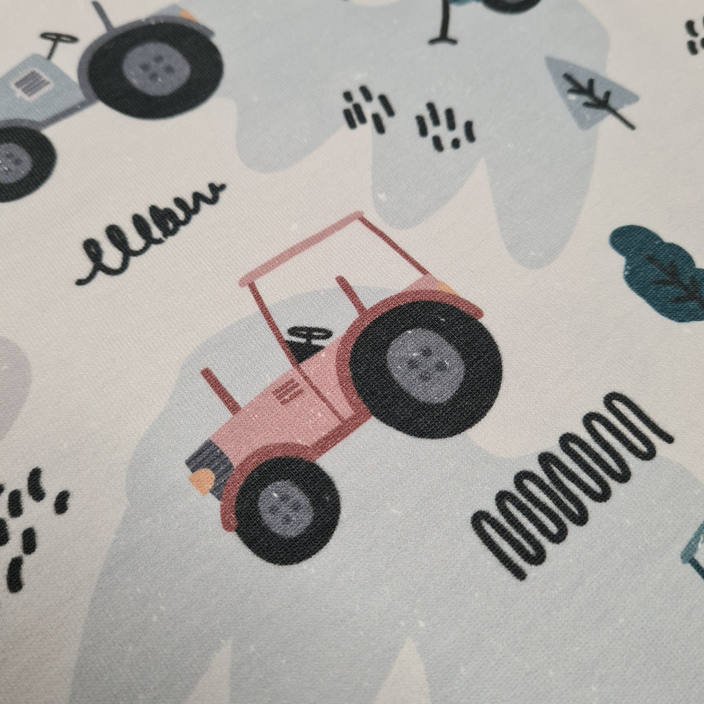 Tractor Doodle Fabric