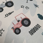 Tractor Doodle Fabric