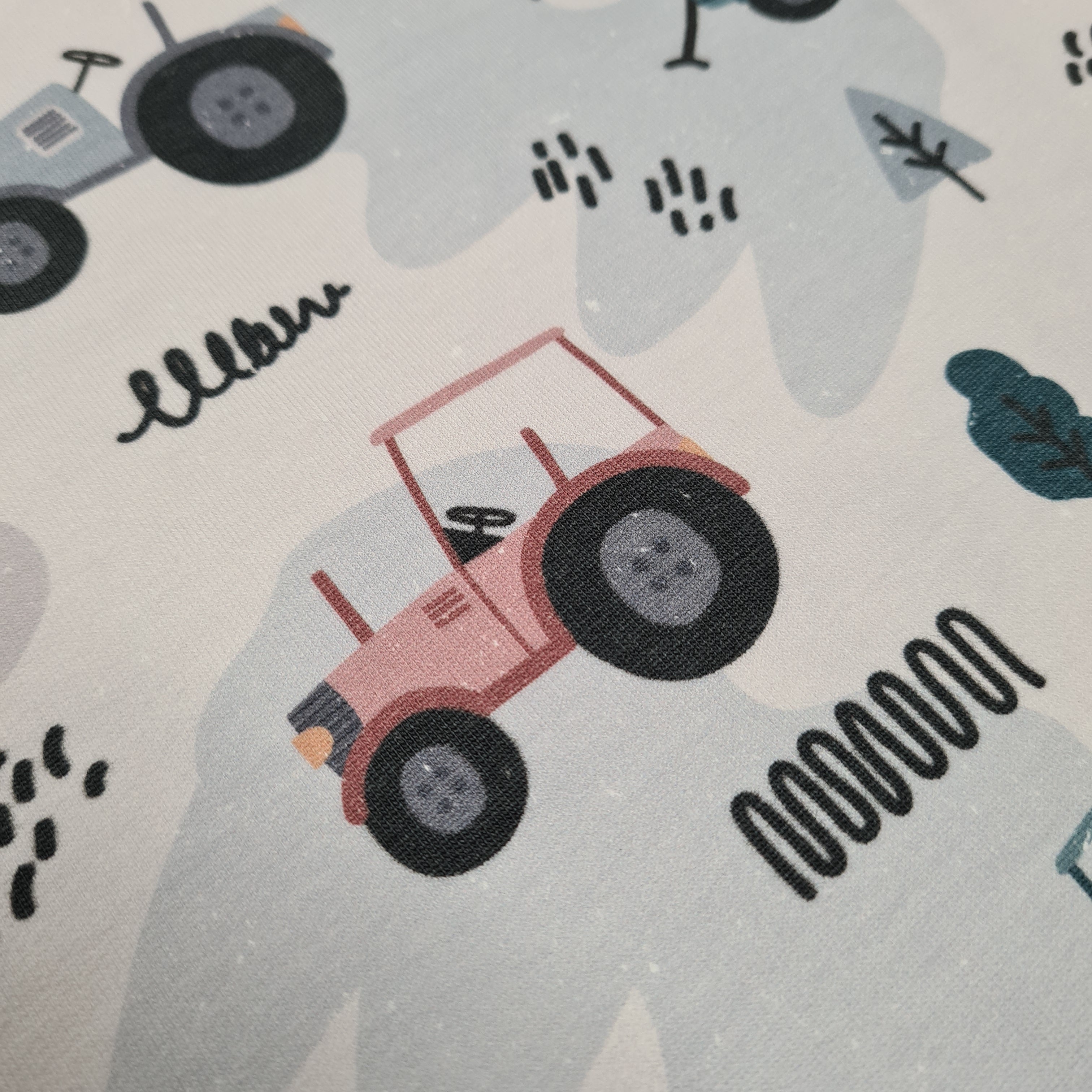 Tractor Doodle Fabric