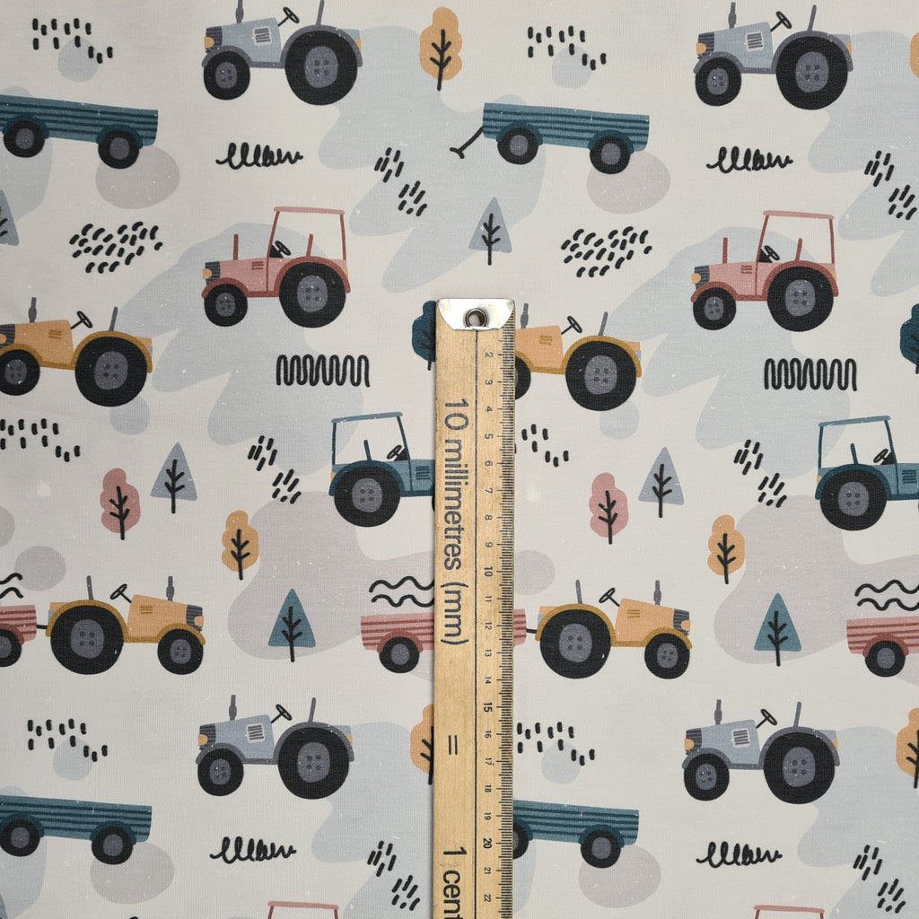 Tractor Doodle Fabric