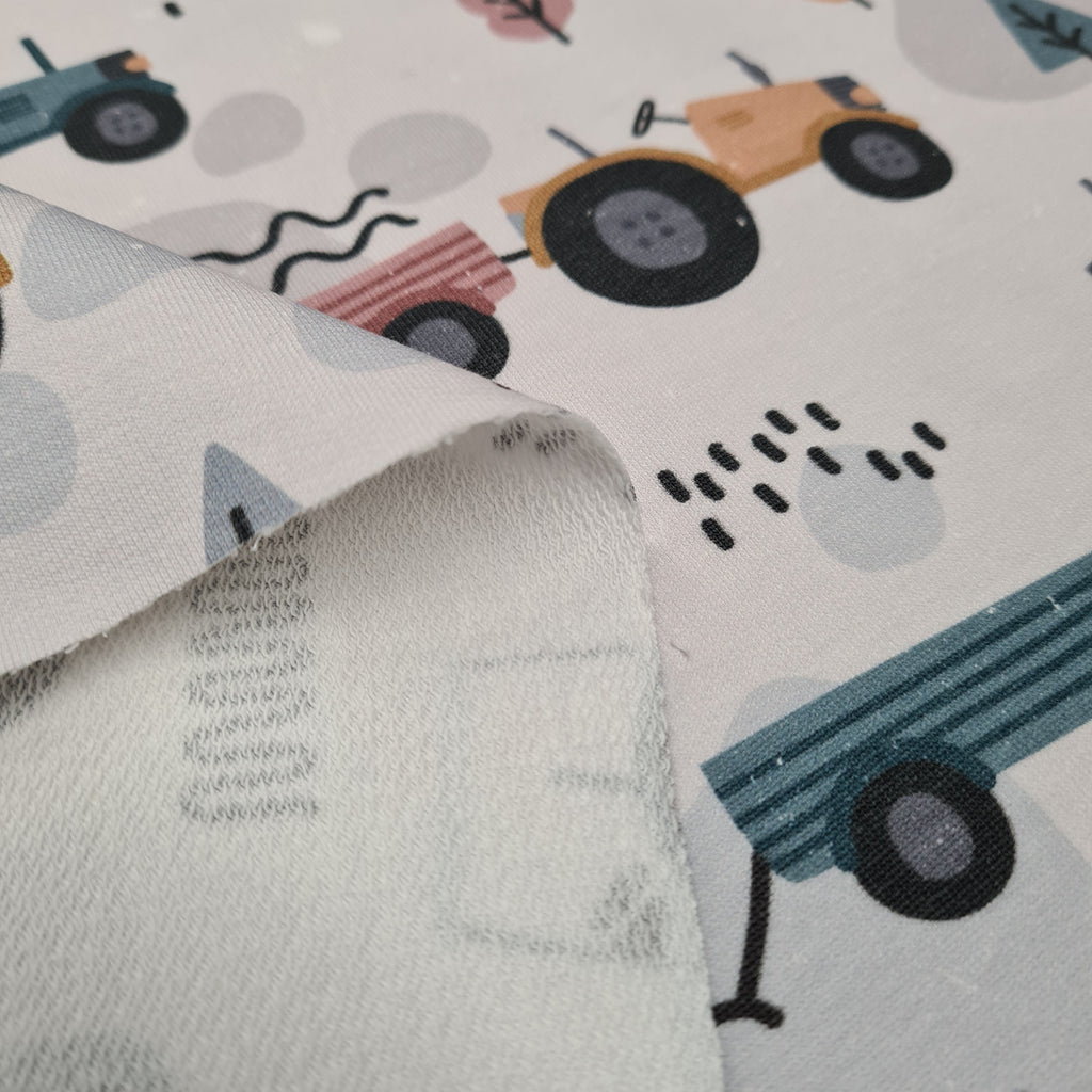 Tractor Doodle Fabric