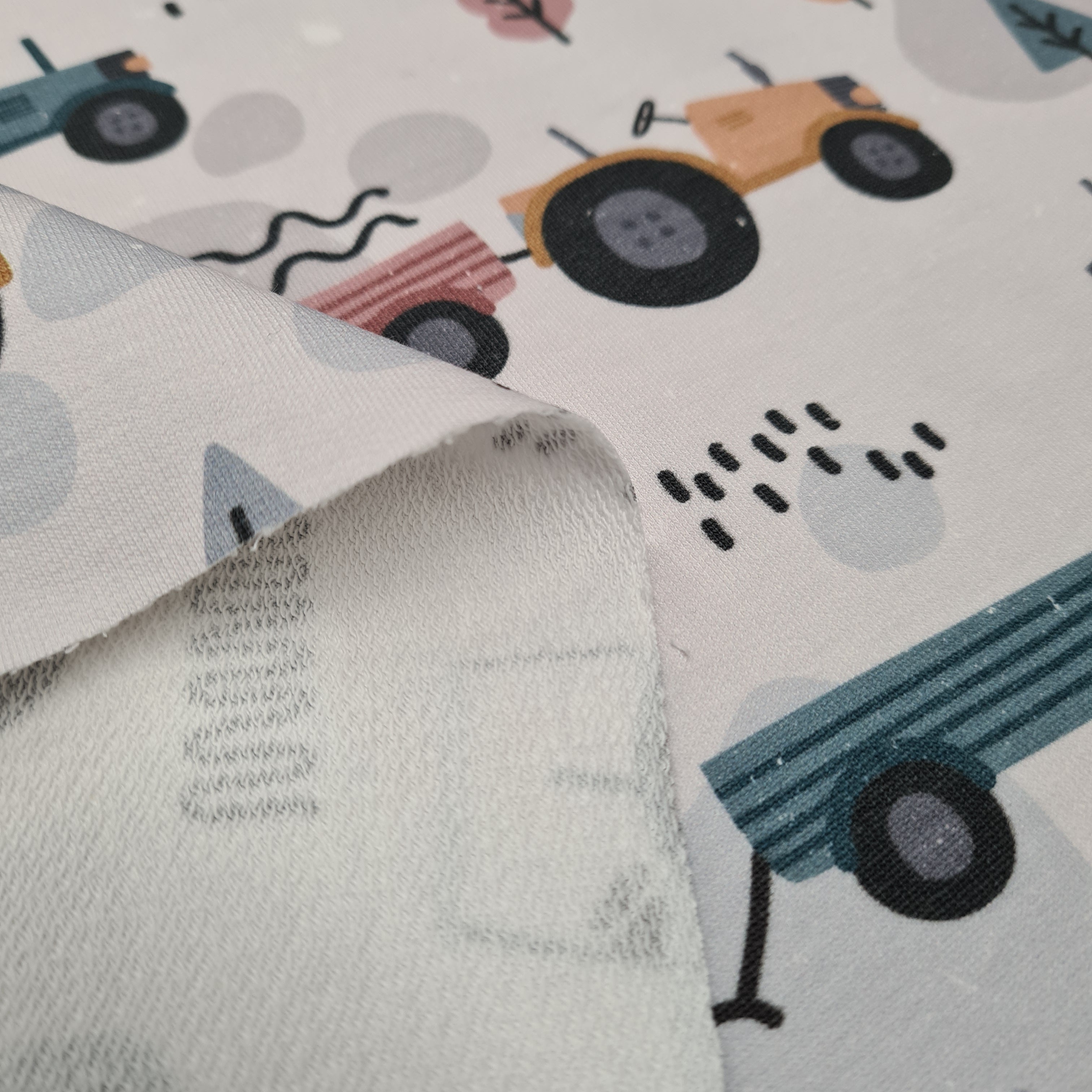 Tractor Doodle Fabric