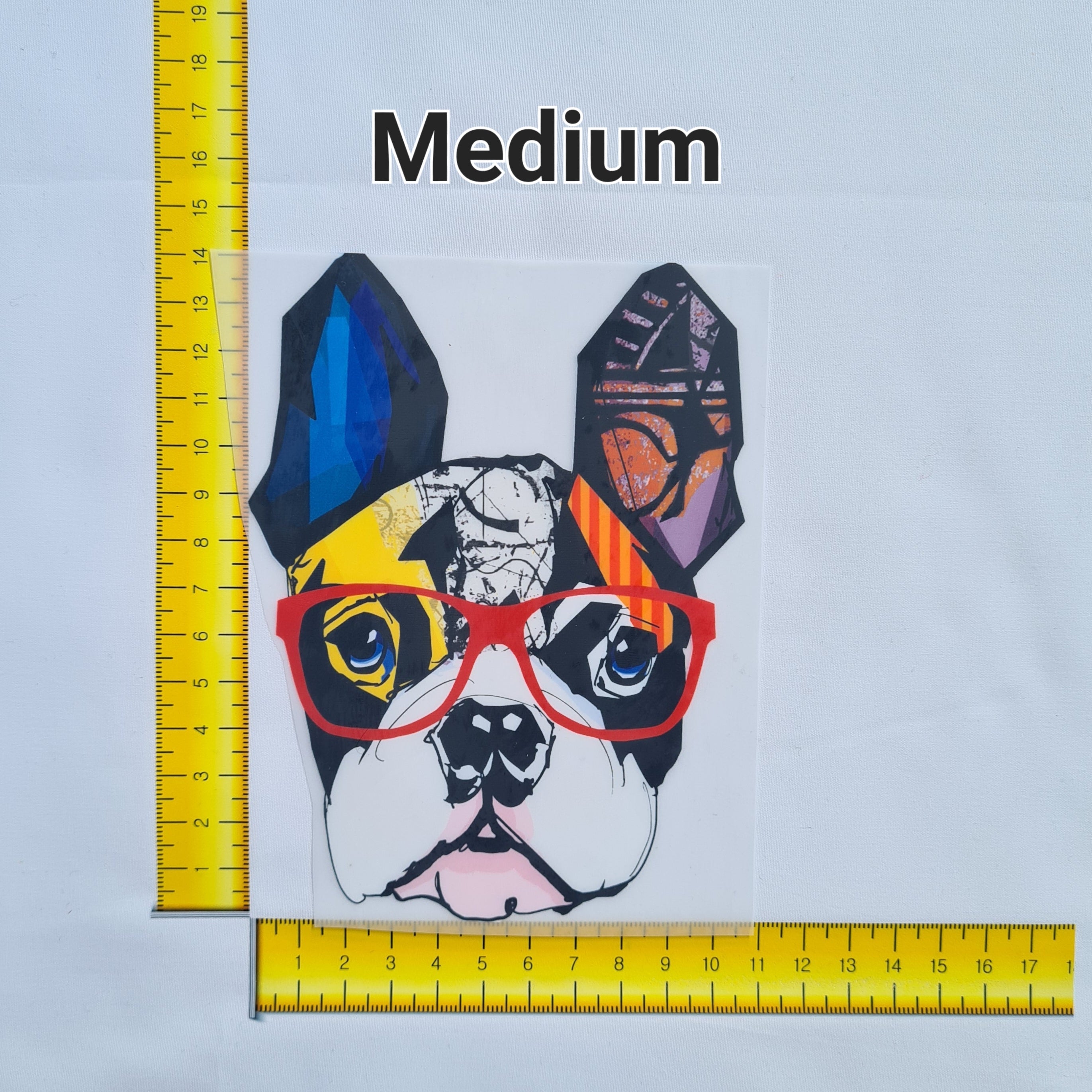 Cool Bulldog Iron on fabric heat transfer DTF-5
