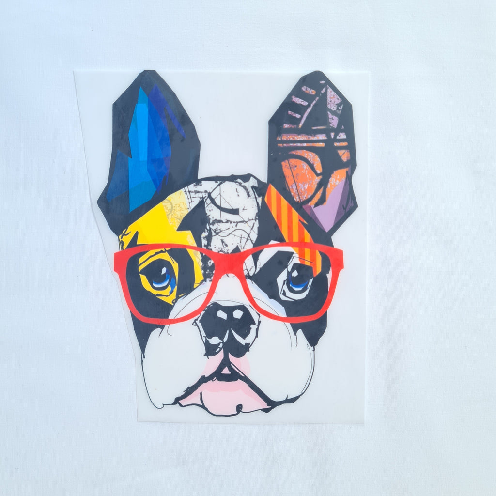Cool Bulldog Iron on fabric heat transfer DTF-5