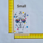 No Drama Llama Iron on fabric heat transfer DTF-10