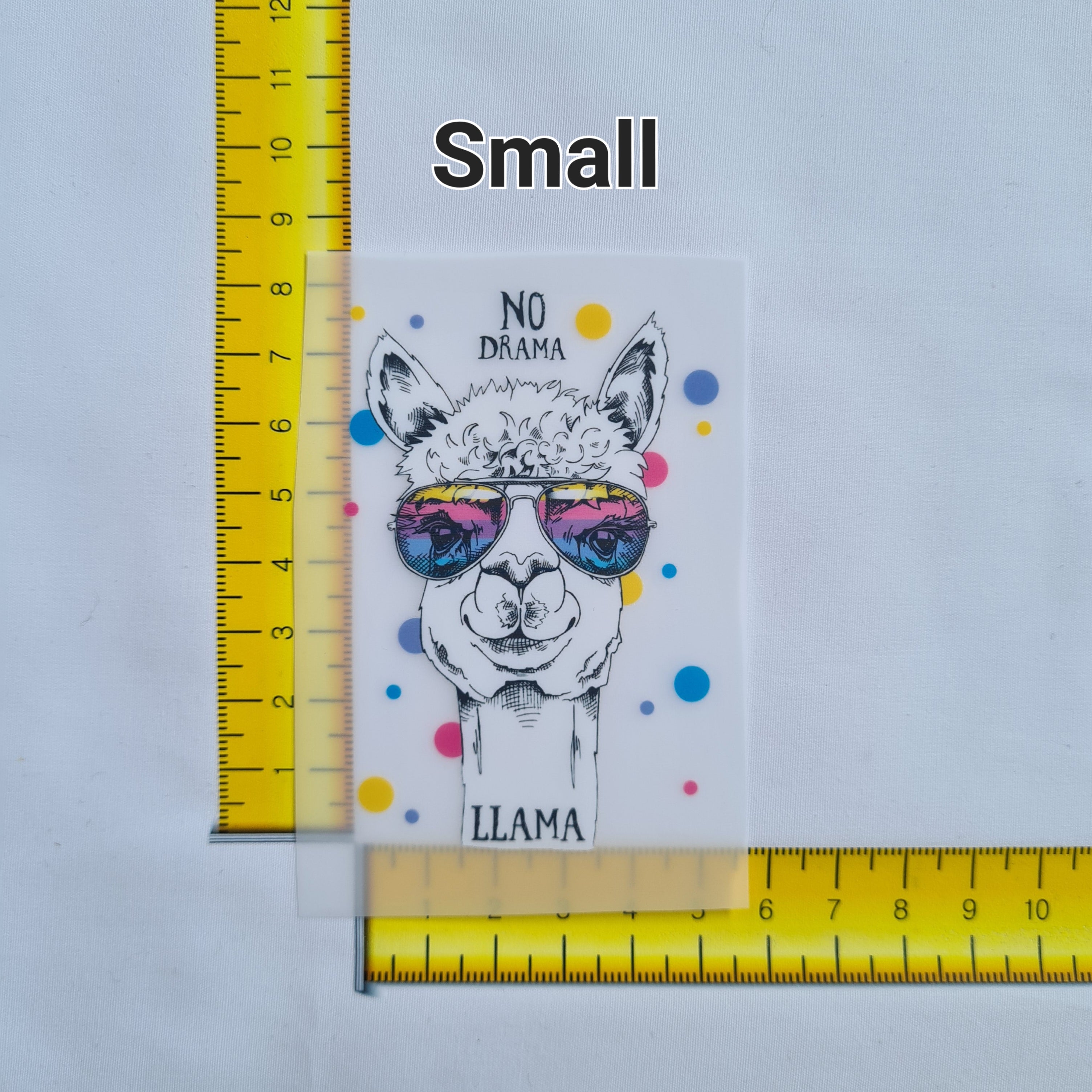 No Drama Llama Iron on fabric heat transfer DTF-10